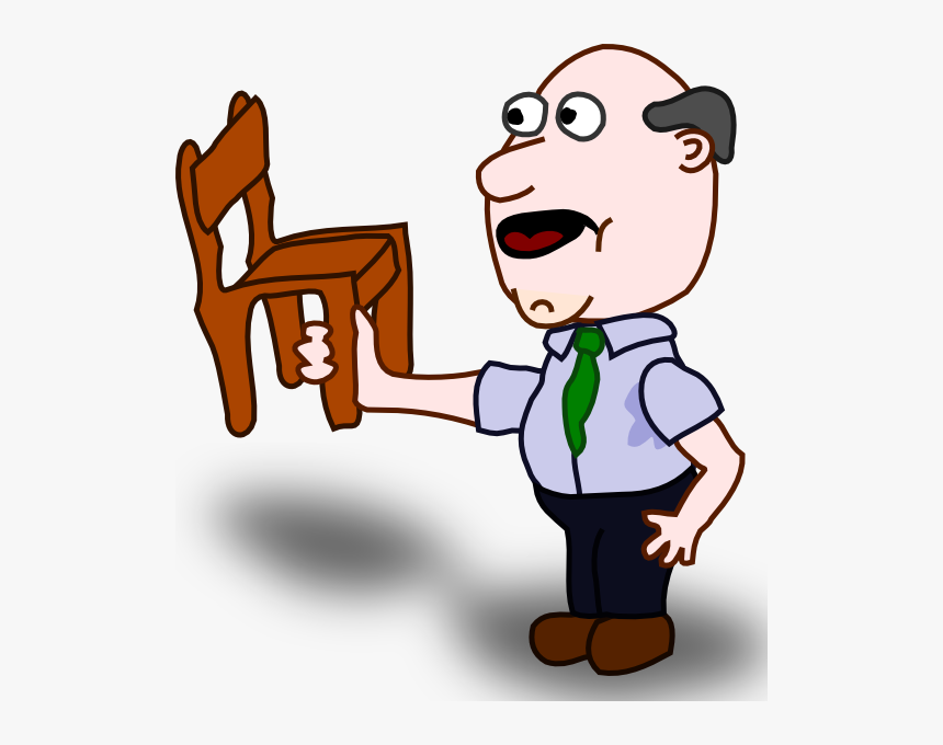 Fatman Holding A Chair Svg Clip Arts - Man Holding A Map Clipart, HD Png Download