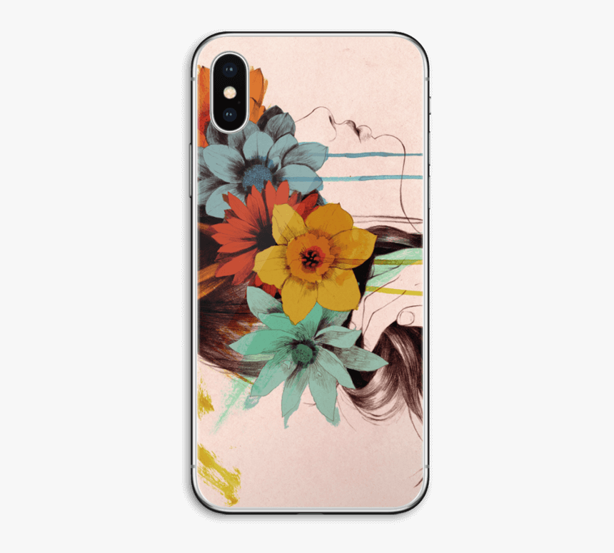 Corona De Flores Vinilo Iphone X - Portable Network Graphics, HD Png Download