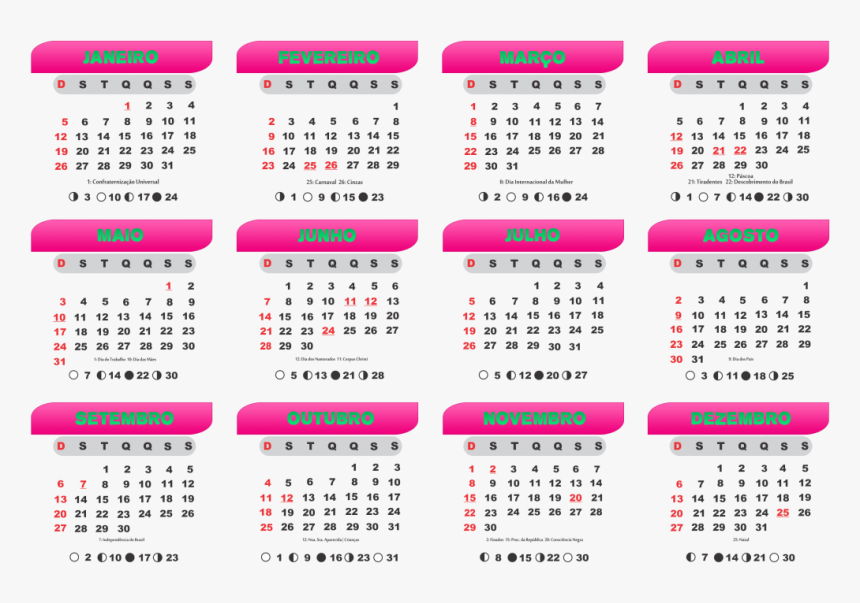 Yearly Calendar 2017 Cute, HD Png Download