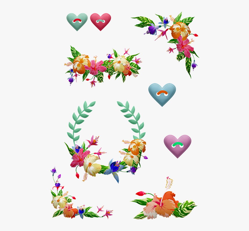 Flores Tropicales, Coronas De Flores - Heart, HD Png Download