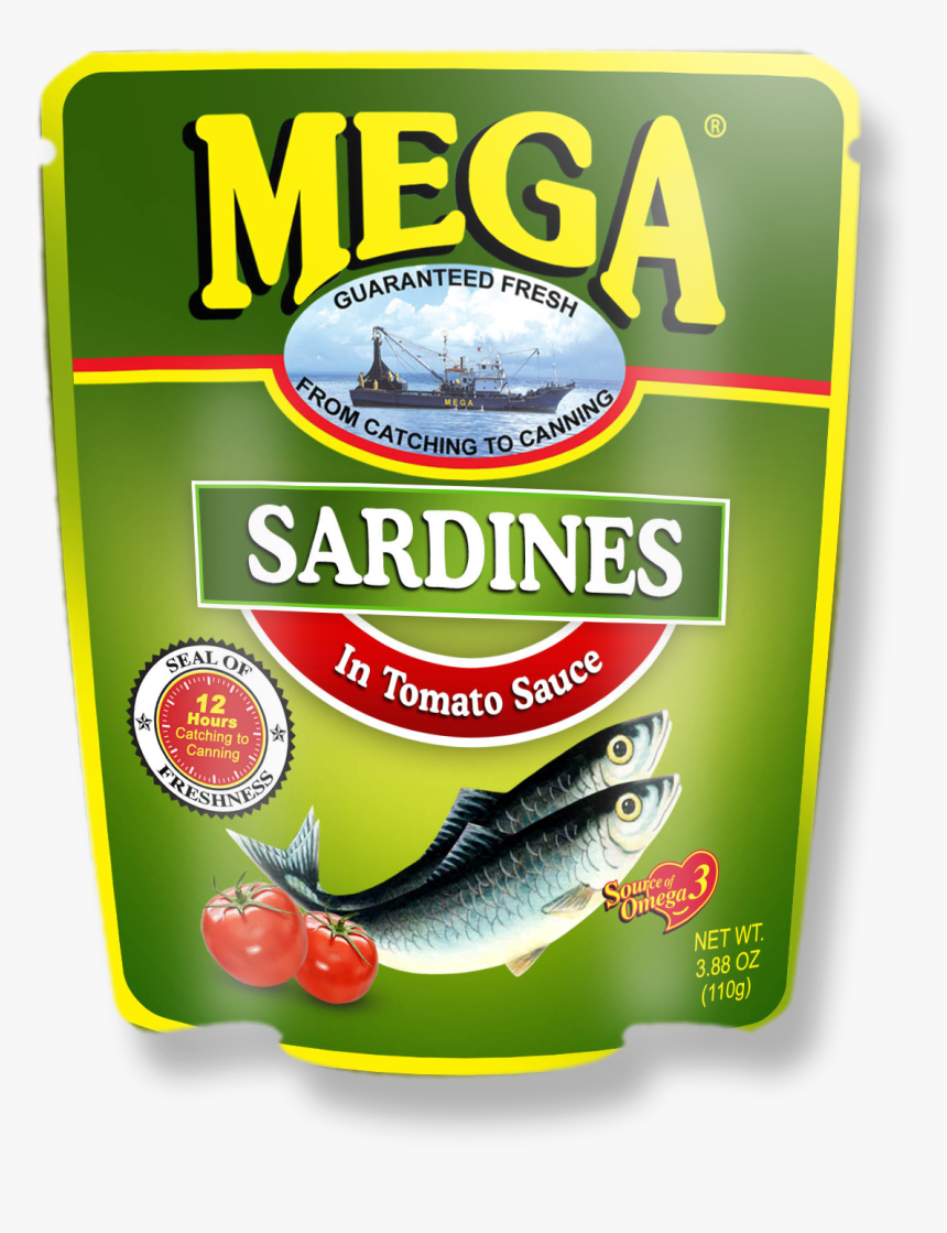 Mega Sardines Tomato Sauce In Pouch 110g - Gloucester Road Tube Station, HD Png Download