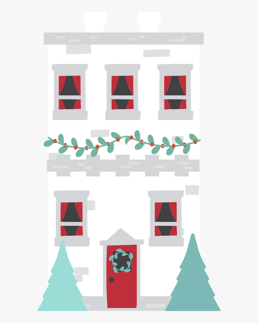 This Is A Sticker Of A Building In A Winter Scene Clipart, HD Png Download