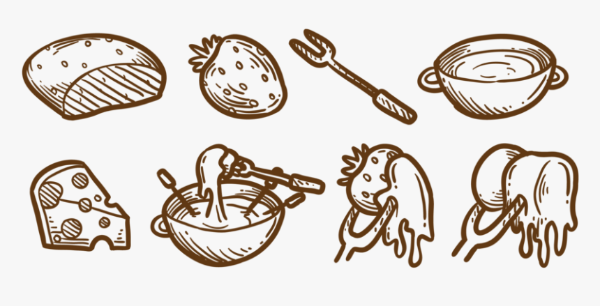 Vector De Iconos De Fondue, HD Png Download