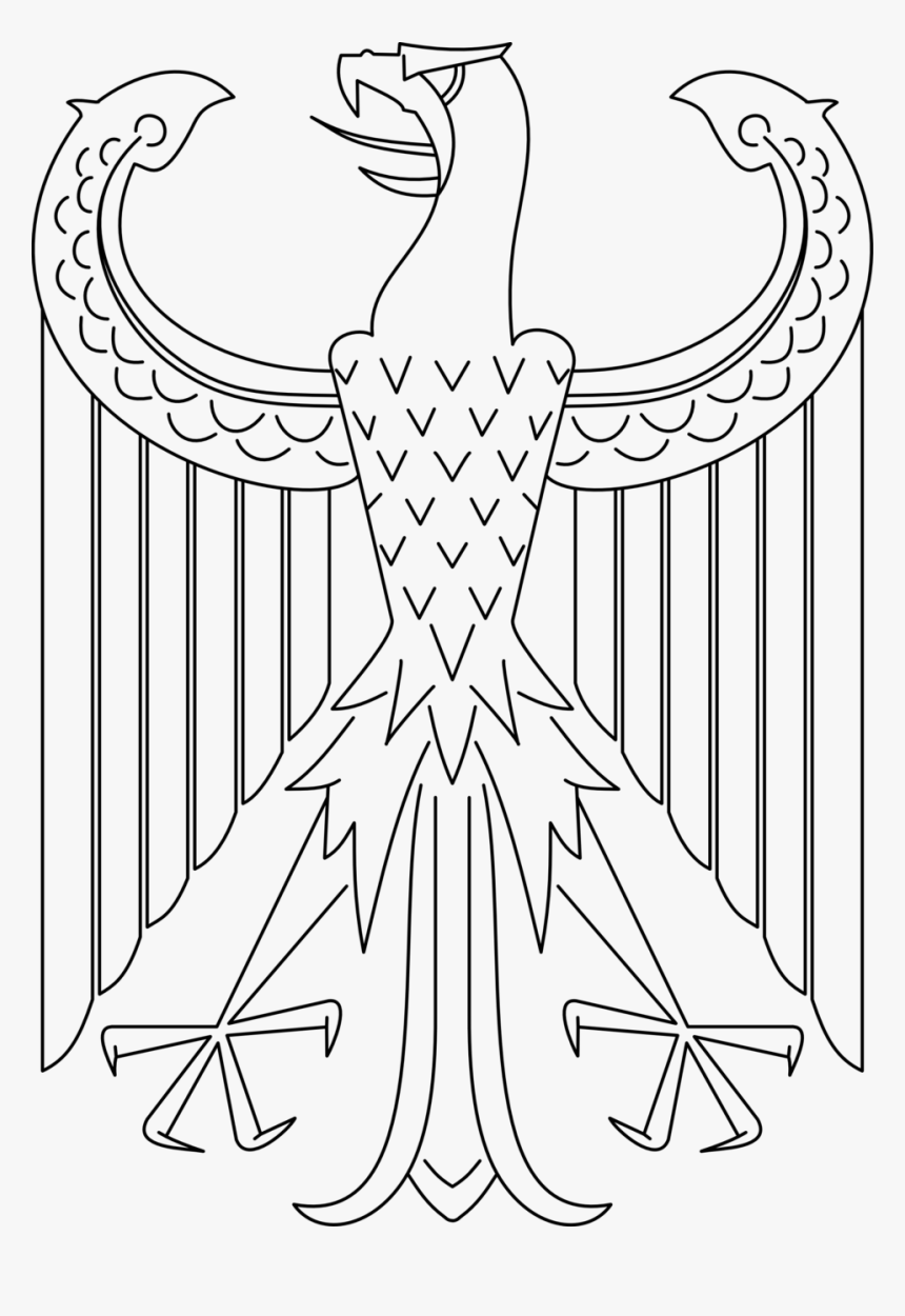 Transparent Alas Vector Png - German Imperial Eagle Drawing, Png Download