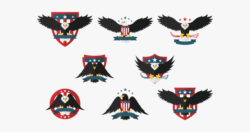 Eagle Seal Flat Icons - Seal With Eagle, HD Png Download