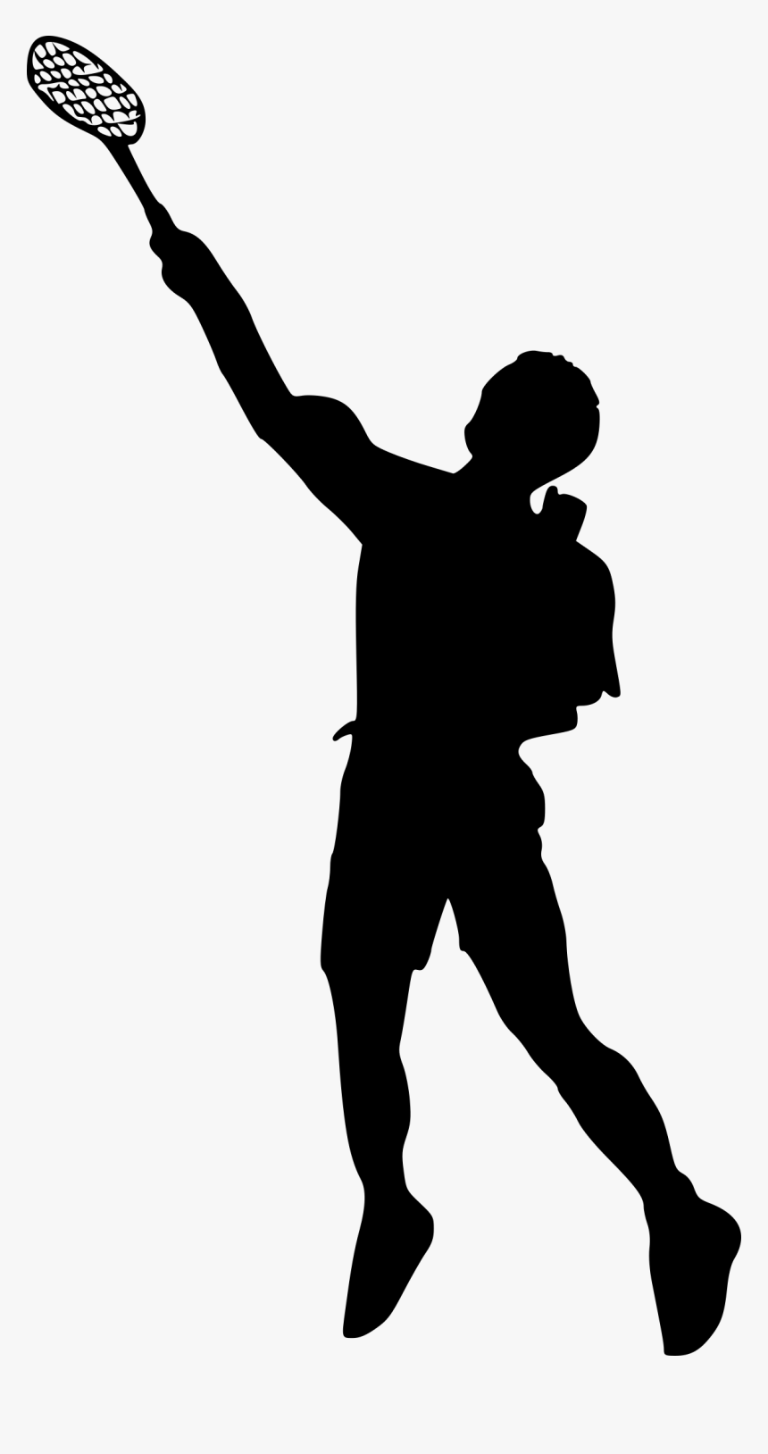 Badminton Player Silhouette Png, Transparent Png
