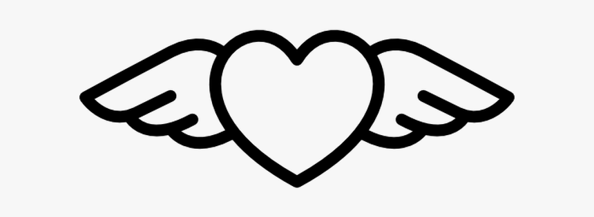 Corazón Con Alas Png, Transparent Png