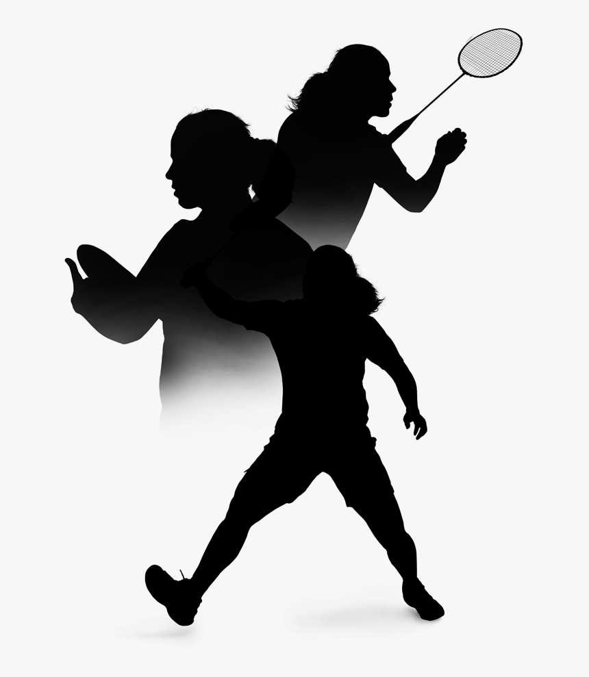 Badminton Silhouette - Silhouette, HD Png Download