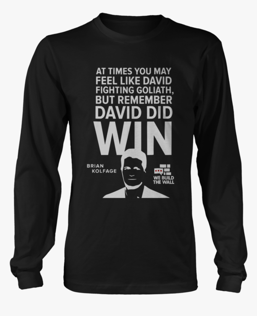 David And Goliath White Long Sleeve Shirt - Bad Wolves T Shirt, HD Png Download