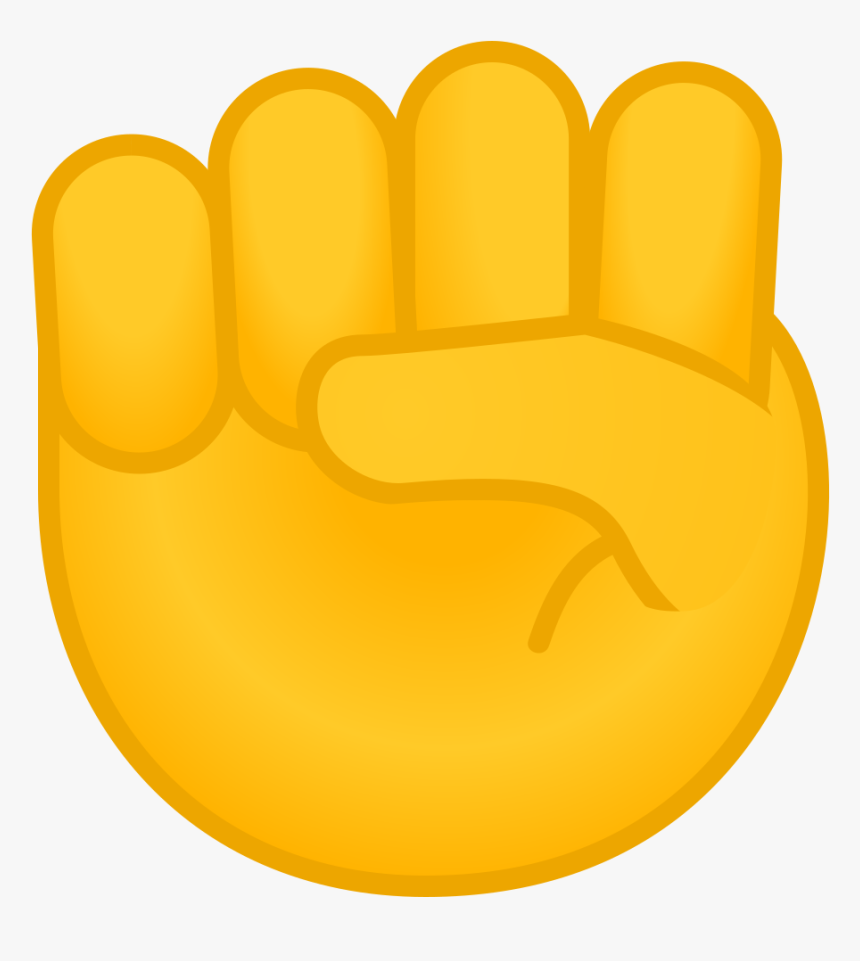 Raised Fist Icon - Hand Yellow Icon Png, Transparent Png