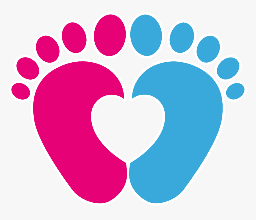 Transparent Footprints Png - Heart With Baby Feet, Png Download
