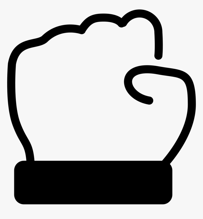 Hand Closed Fist Outline - Fist, HD Png Download