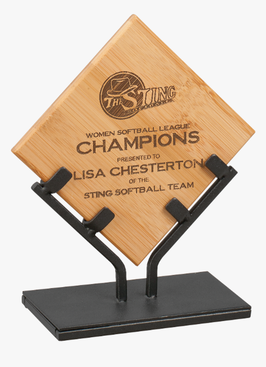 Genuine Bamboo Plaque With Iron Stand, HD Png Download