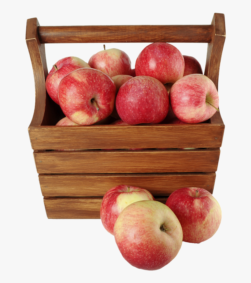 Isolated Apples Fruit - Apples In Baskets Background, HD Png Download