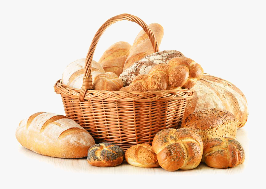Transparent Bread Basket Clipart - Basket Of Bread Png, Png Download