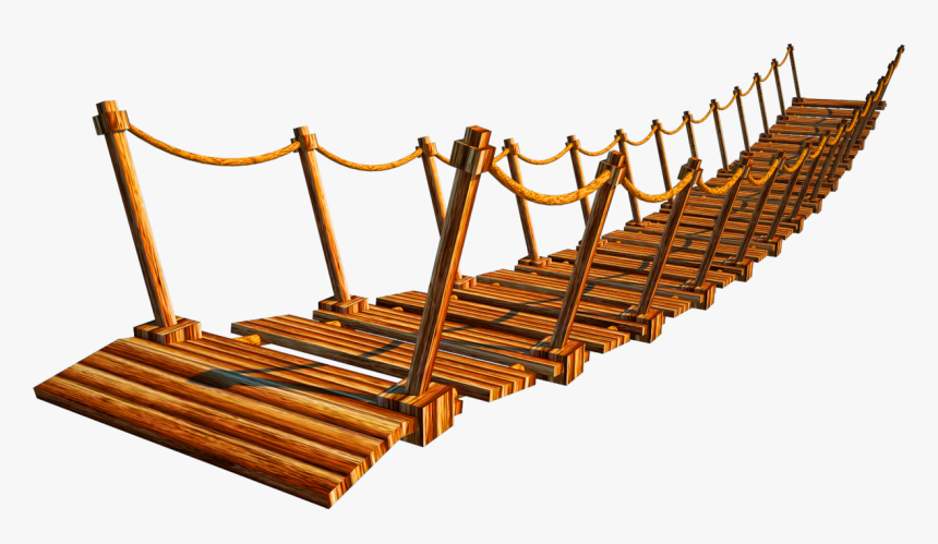 Transparent Planks Clipart - Old Wooden Bridge Png, Png Download