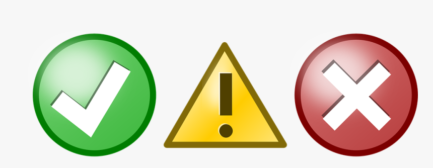 Tick, Asterisk, Cross, Red, Green, Yellow, Check - Green Yellow Red Sign, HD Png Download
