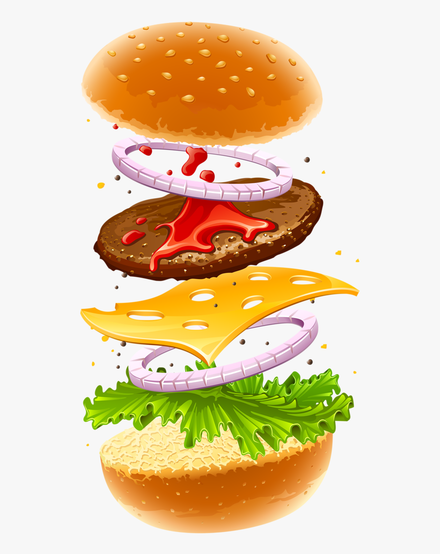 Meal Png Clipart - Hamburger Cheese, Transparent Png