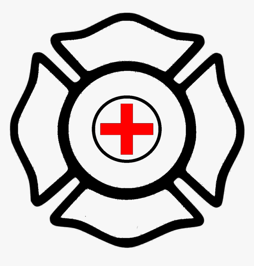 Red Cross Mark Clipart Clear Background - Firefighter Logo Clip Art, HD Png Download