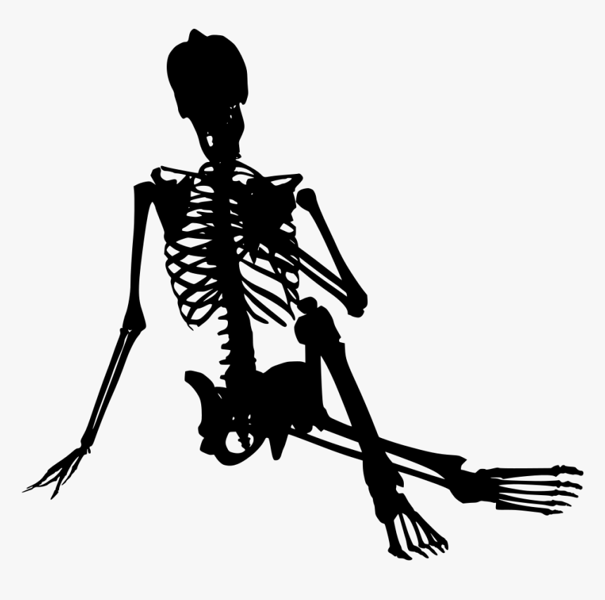Transparent Esqueleto Png - Skeleton With Cowboy Hat, Png Download