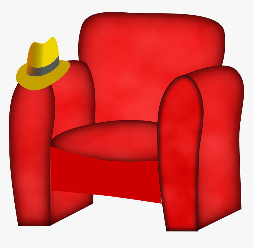 Angle,comfort,couch - Hat On The Chair, HD Png Download