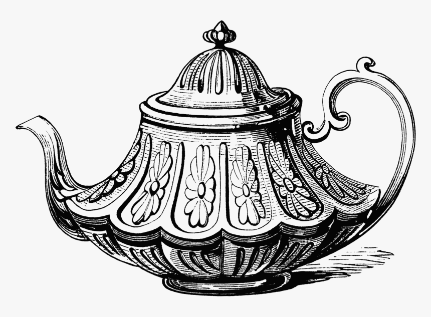 Dishes Clipart Tea Plate - Ornate Teapot, HD Png Download