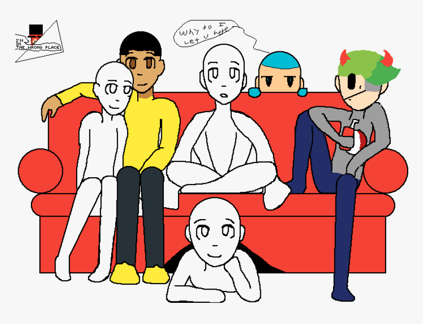 Couch Collab - Cartoon - Cartoon, HD Png Download