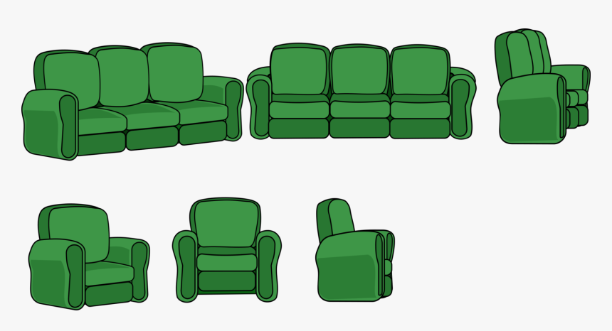 Grass,angle,area - Side View Couch Clipart, HD Png Download