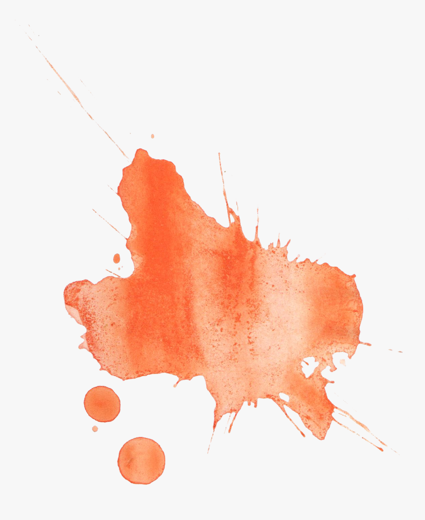 Orange Water Color Transparent, HD Png Download
