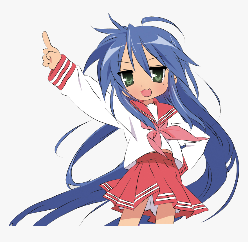 Hair,fictional Character,artwork,black Hair - Lucky Star Sexy Konata, HD Png Download