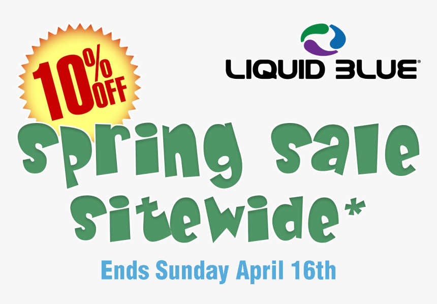 10% Off Spring Sale Ends Sunday April 16th - Liquid Blue, HD Png Download