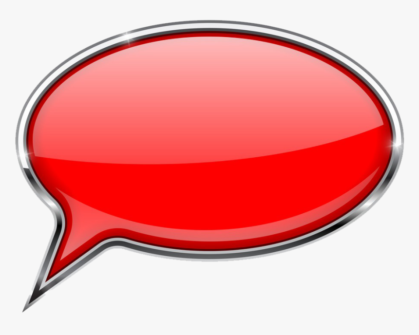 Speech Balloon Png Free Images - Empty Red Speech Balloon, Transparent Png