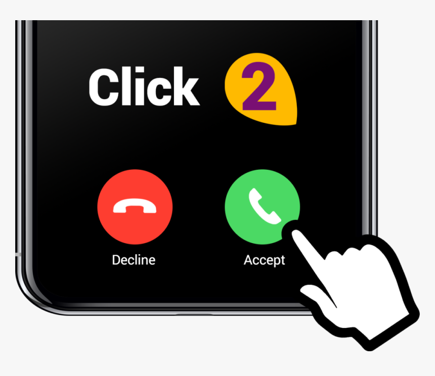 2 Click Calling - Circle, HD Png Download