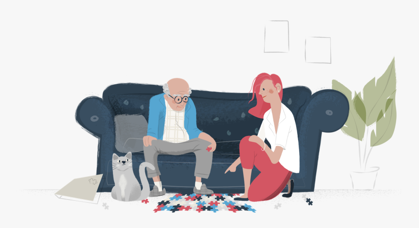 Home Care Services - Sitting, HD Png Download