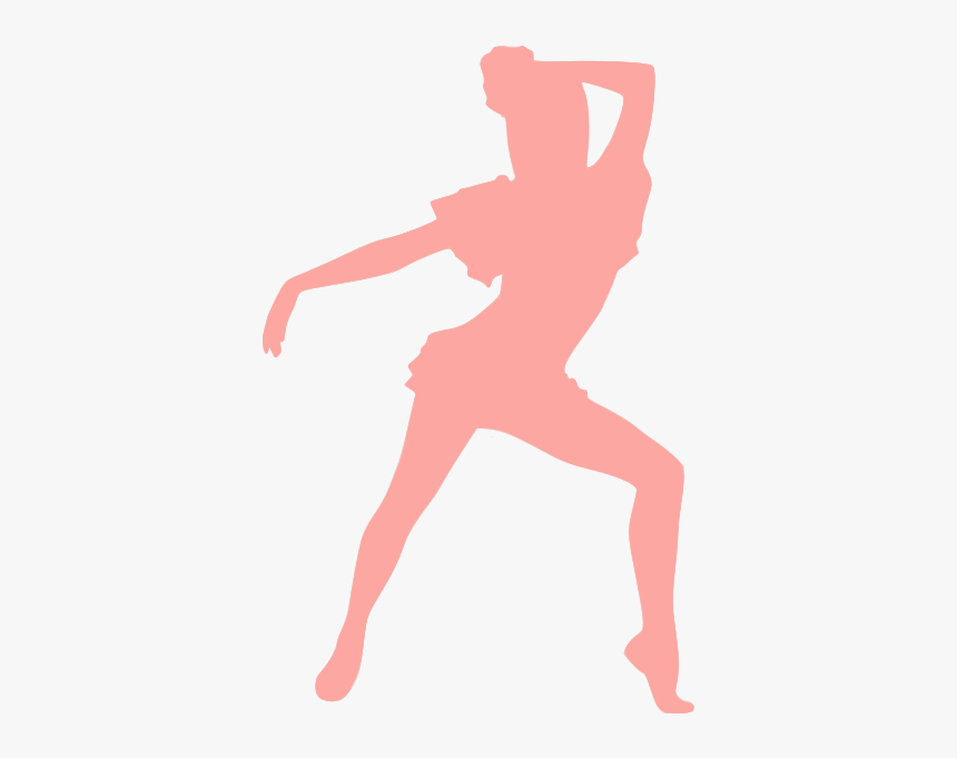Pink Dancing Girl - Silhouette, HD Png Download