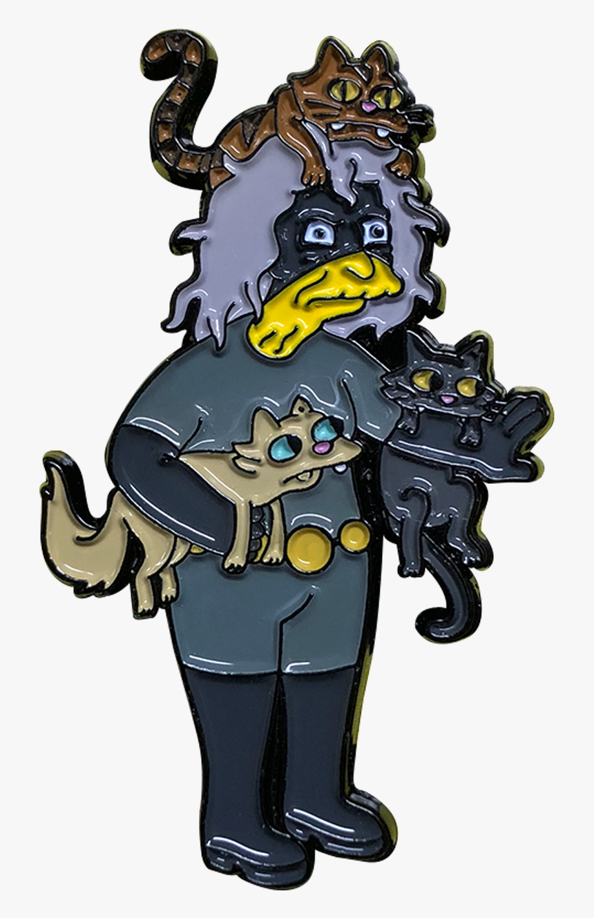 Thumbs Cat Lady X Batman Pin - Cartoon, HD Png Download