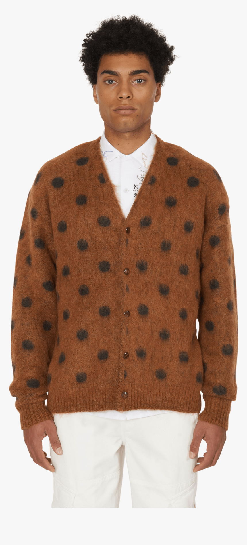 Needles Mohair Cardigan Brown Polka Dot, HD Png Download