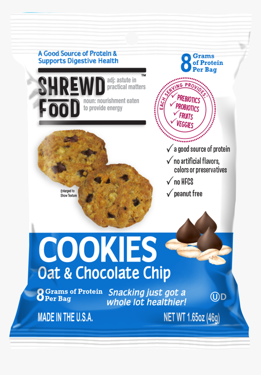 Oat & Chocolate Chip Cookies - Chocolate Chip Cookie, HD Png Download