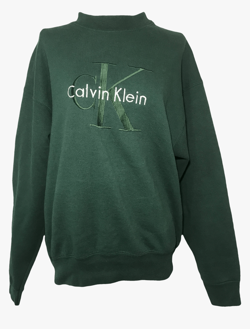 Forest Green Long Sleeve Crewneck Sweatshirt By Calvin, HD Png Download