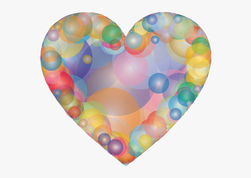Bubble Heart Rainbow - Circle, HD Png Download