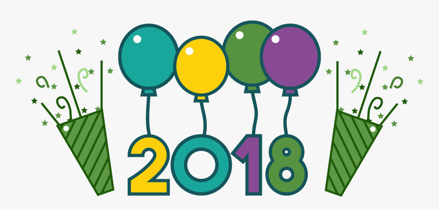 Happy New Year 2018-02 , Png Download - New Year Vector, Transparent Png