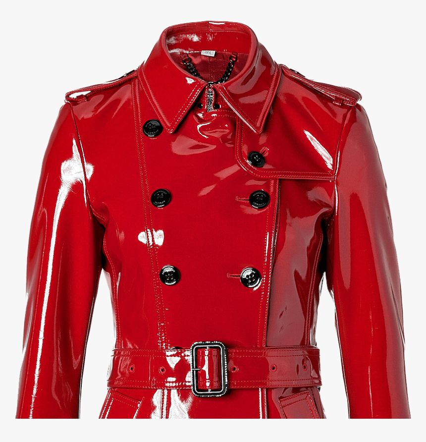 Lacquer Red Raincoat Burberry, HD Png Download