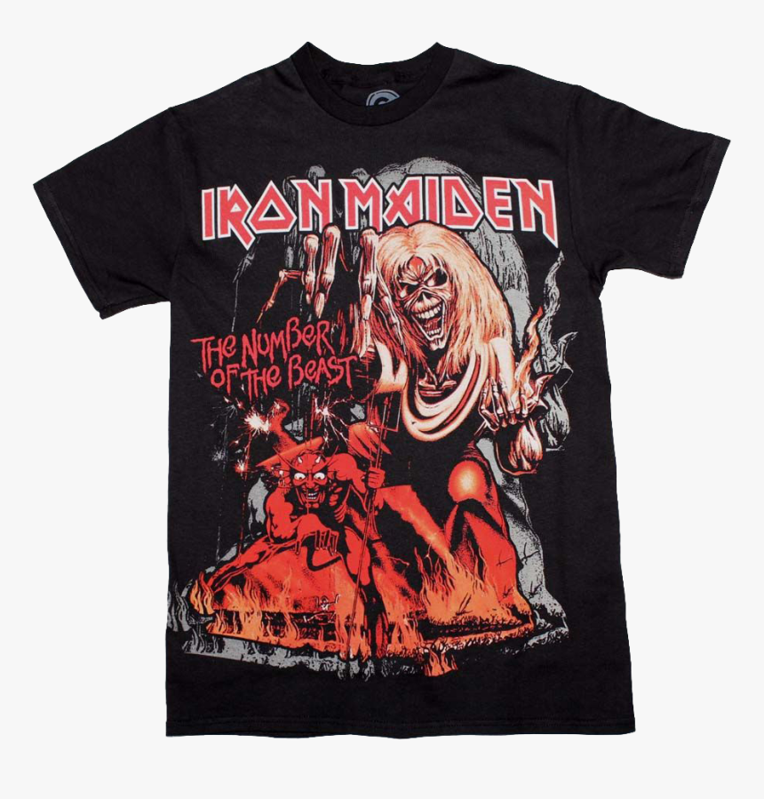 Number Of The Beast Iron Maiden T-shirt - Iron Maiden Number Of The Beast, HD Png Download