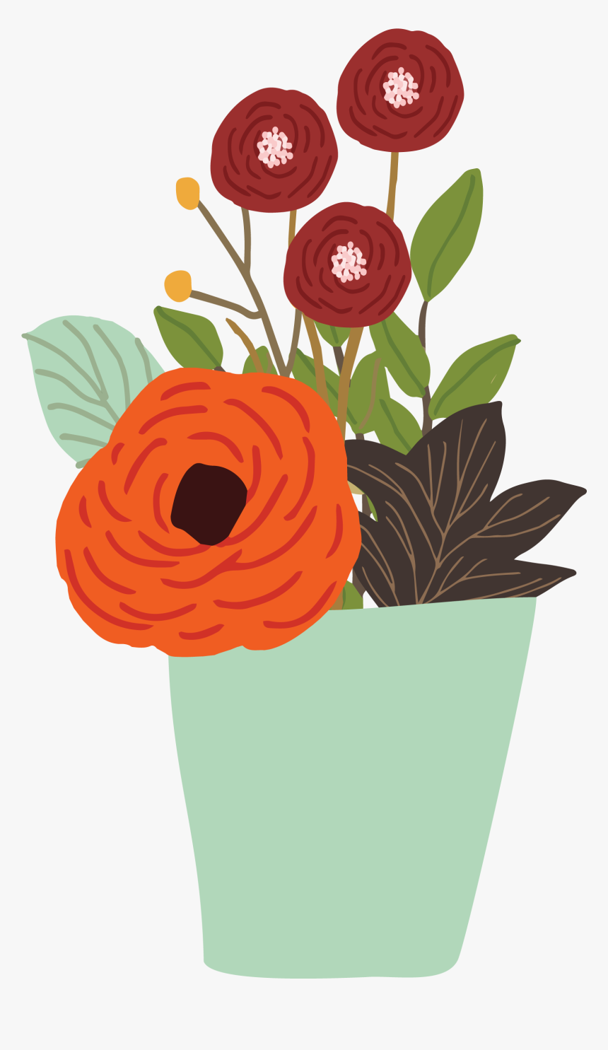 Fall Flowers Print & Cut File - Common Zinnia, HD Png Download