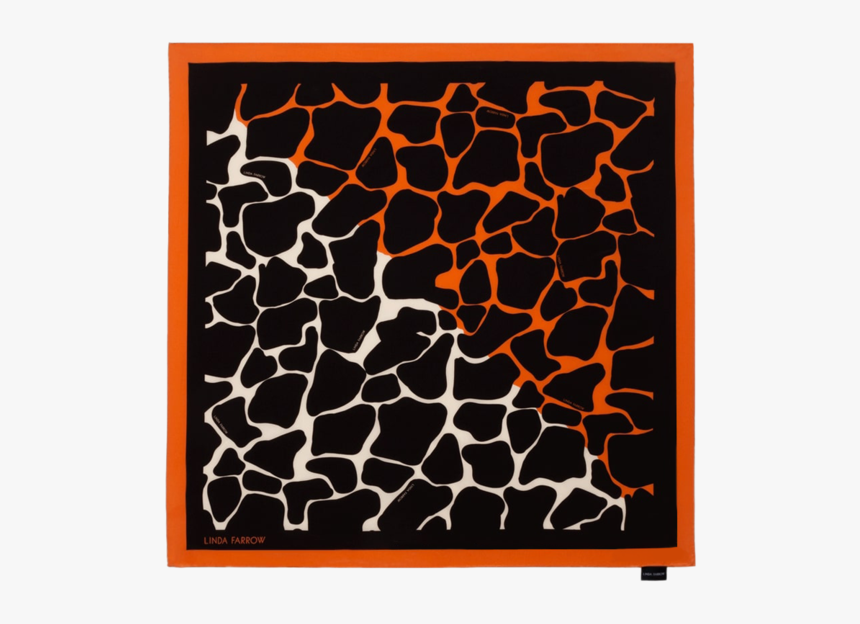 Orange Animal Print Scarf 90cm - Motif, HD Png Download