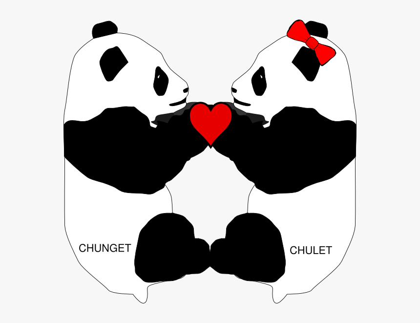Panda Love Clipart, HD Png Download