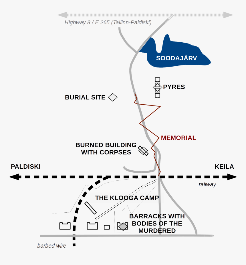 Klooga Map Eng - Klooga Concentration Camp Map, HD Png Download