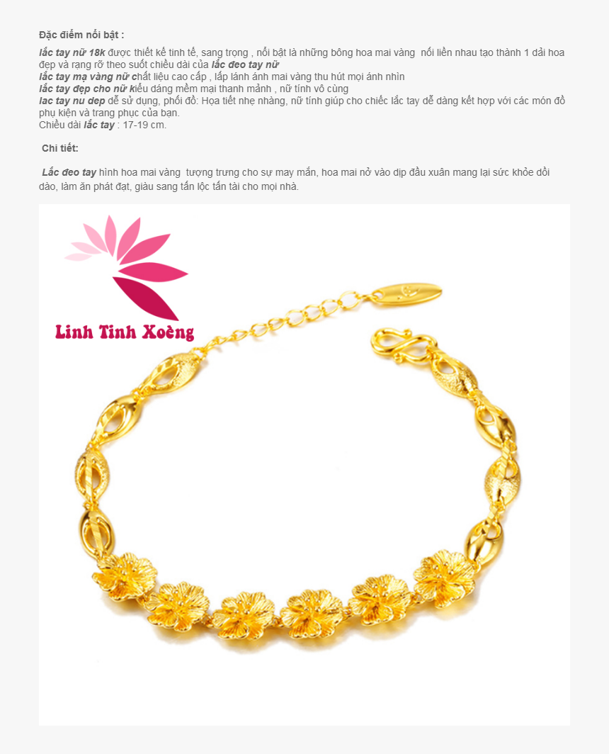 Tảo Vàng Hay Tảolắc Tay Hoa Mai Vàngđèn Tạo Hình Tạo - Bracelet, HD Png Download