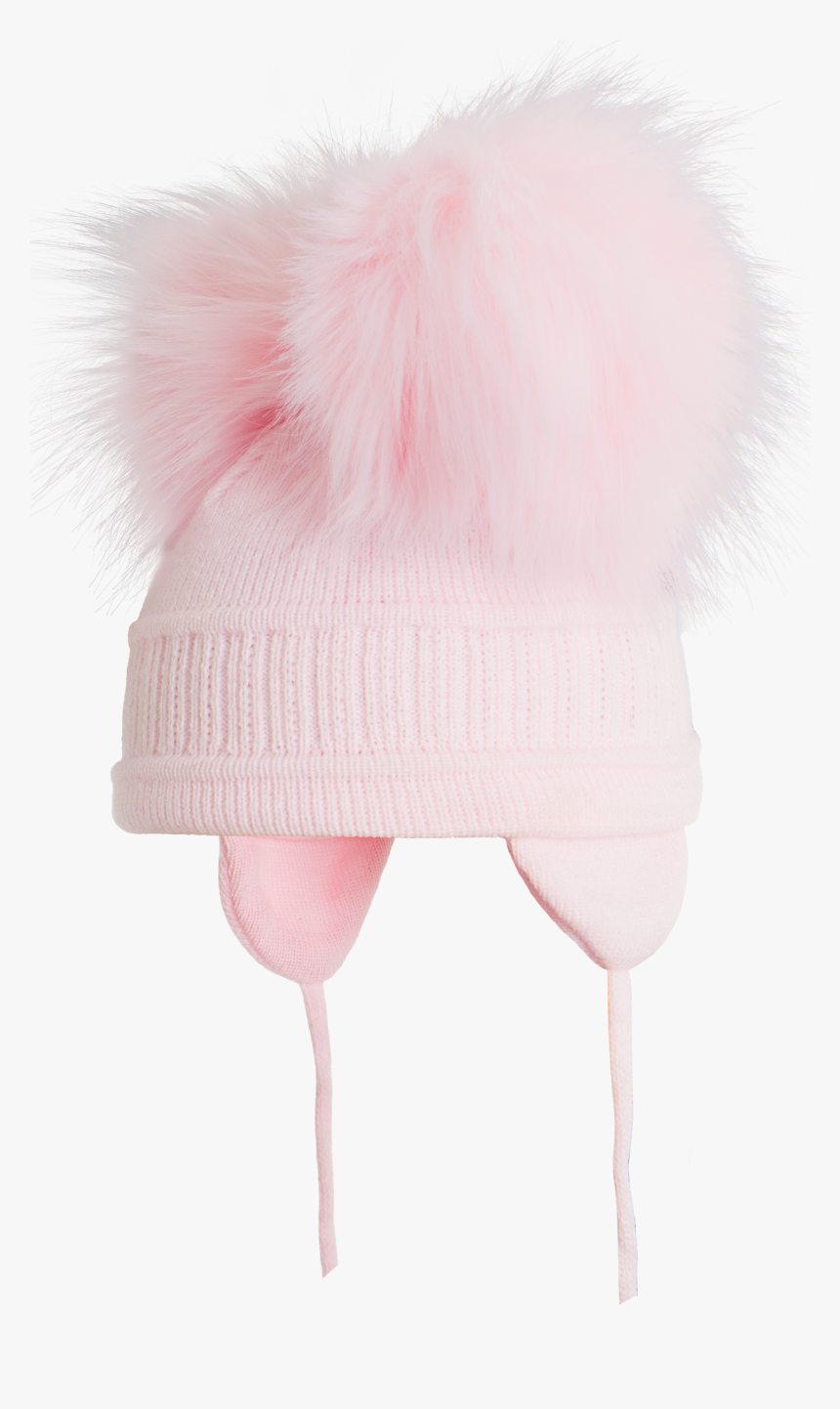 How To Crochet A Square Beanie With 2 Pom Poms - Wool, HD Png Download