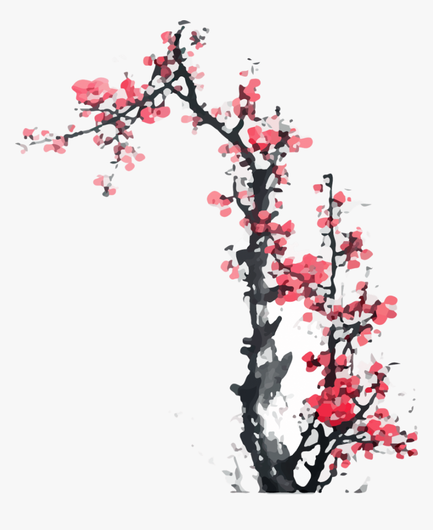 1st Gen Tet - Chinese Plum Blossom Painting Png, Transparent Png